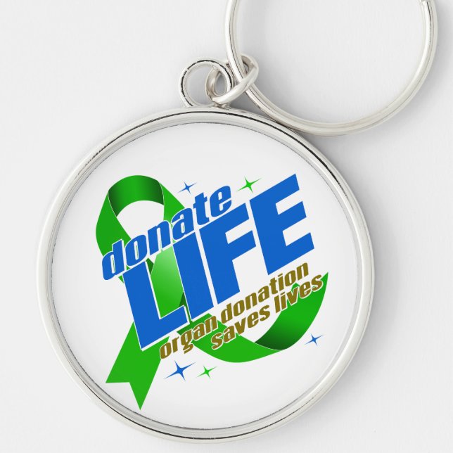 Donate Life Organ Donation Saves Lives Key Ring (Front)