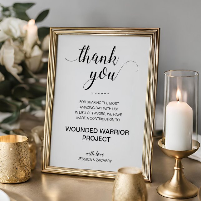 Donate To Charity Instead Of Favors Wedding Poster (Creator Uploaded)