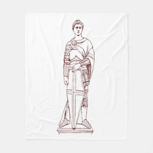 Donatello’s Saint George - Renaissance Sculpture Fleece Blanket