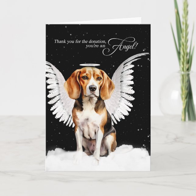 Donation Thank You Beagle Dog Card (Front)
