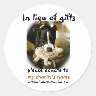 Donations in Lieu of Gifts Classic Round Sticker