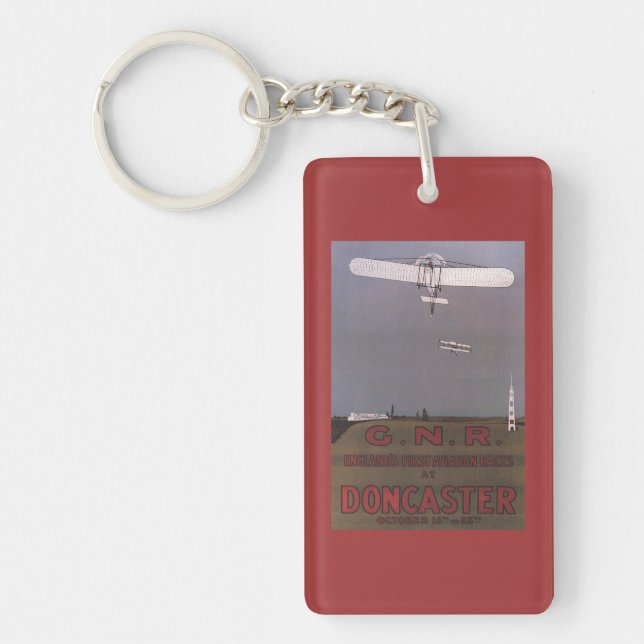 Doncaster, England - First Aviation Races Key Ring (Front)