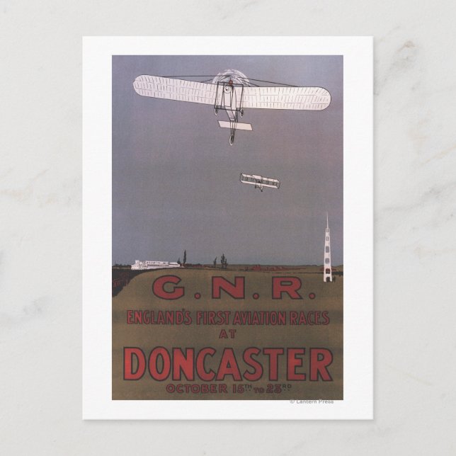 Doncaster, England - First Aviation Races Postcard (Front)