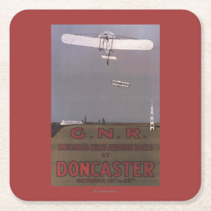 Doncaster, England - First Aviation Races Square Paper Coaster