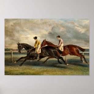Doncaster St. Leger 1840 Vintage Horse Racing Poster