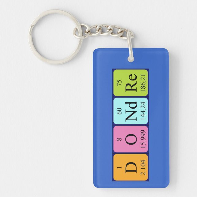 Dondre periodic table name keyring (Front)