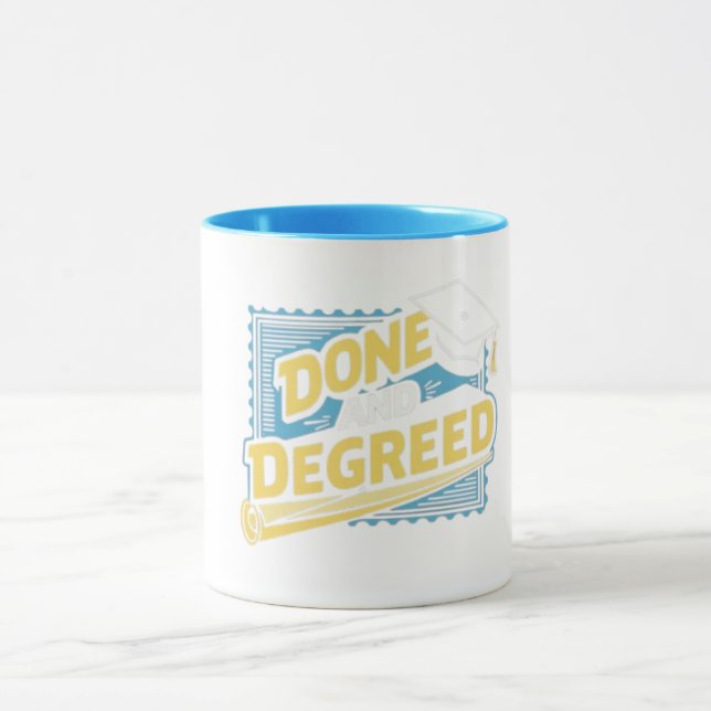 Done and Degreed Stamp Style  Mug (Center)