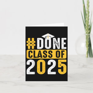 Done Cl 2025 Graduation Senior Cap School Achievem Card
