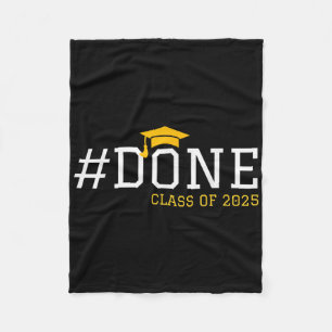 Done Cl Of 2025 - Graduation So Done Senior 2025 G Fleece Blanket