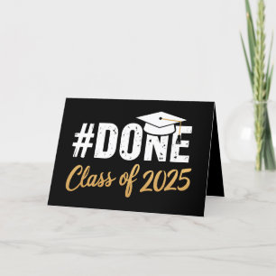 Done Class Of 2025 Graduate Graduation Family Thank You Card