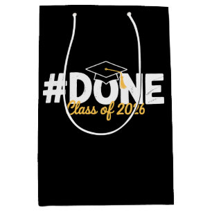 Done Class Of 2026 Graduation 26 Proud Graduate Medium Gift Bag