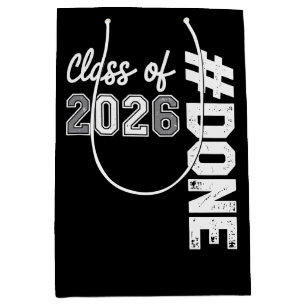 DONE Class Of 2026 Graduation 26 Proud Graduate Medium Gift Bag