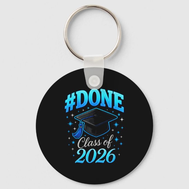 #done class of 2026 - senior graduation coquette  key ring (Front)