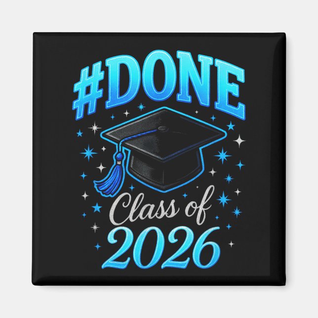 #done class of 2026 - senior graduation coquette  magnet (Front)