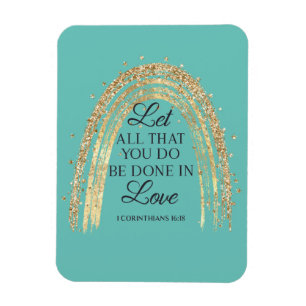 Done In Love Gold Rainbow Magnet