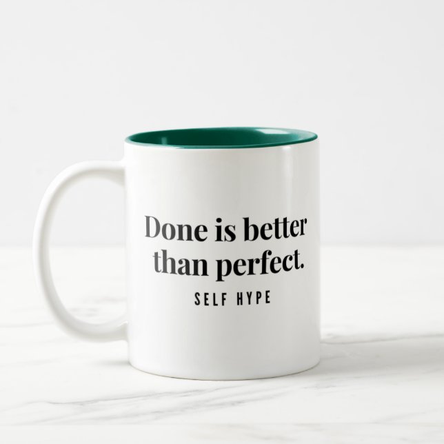 Done is Better than Perfect White Mug (Left)