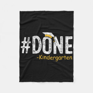 Done Kindergarten Graduation 2025 Gifts Teacher La Fleece Blanket