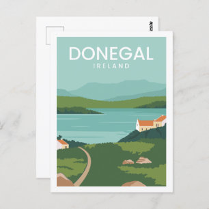 Donegal Ireland Famous Travel Place Illustration Postcard