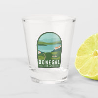 Donegal Ireland Retro Travel Art Vintage