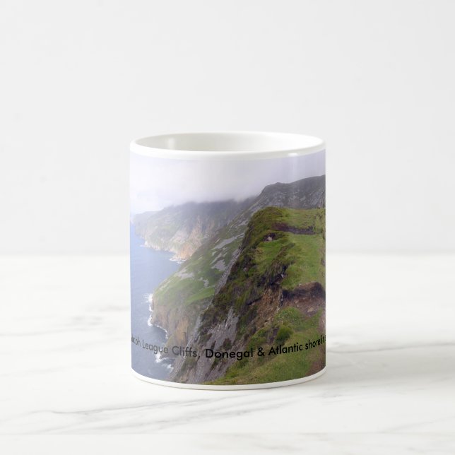 Donegal Ireland, Sliabh League Cliffs & Atlantic Coffee Mug (Center)