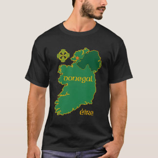 Donegal Ireland Vacation Travel Map Tourist Celtic T-Shirt