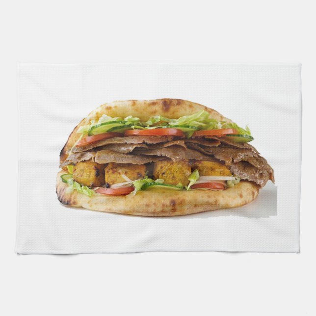 "Doner Kebab" design kitchen towel (Horizontal)