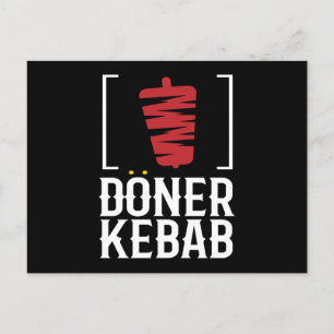 Döner Kebab Kebab Rotisserie Snack Postcard