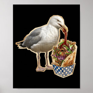 Doner Kebab Seagull Poster