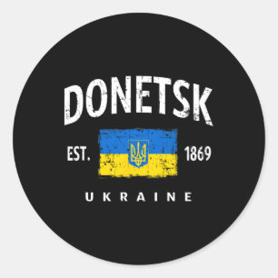 Donetsk Ukraine Ukrayina Doneck Yuzivka Yuzovka Iu Classic Round Sticker
