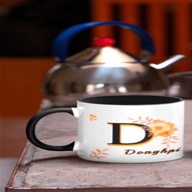 donghpi name Mug–Elegant Letter D  Coffee cup (Creator Uploaded)