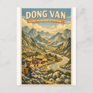 Dongvan Karst Plateau, Ha Giang, Vietnam, Postcard