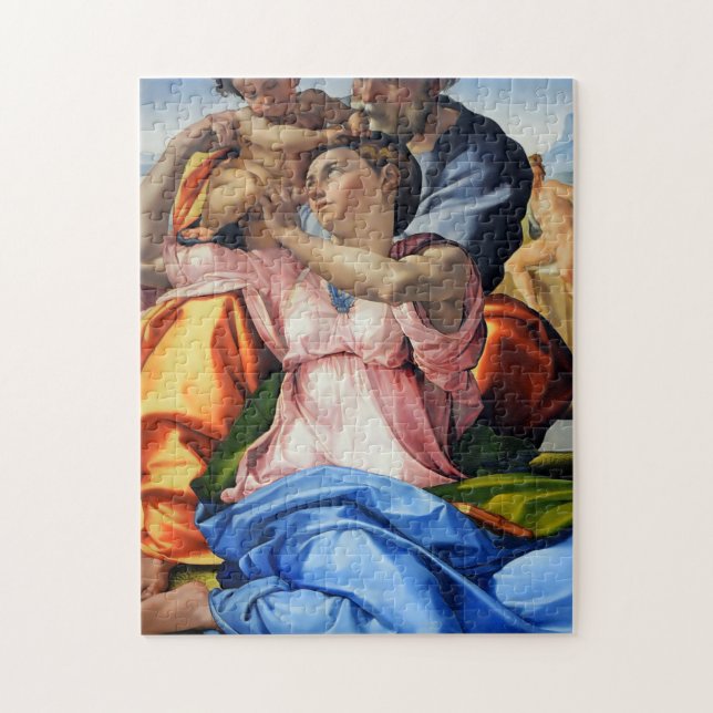 Doni Tondo, Doni Madona (detail), Michelangelo, 15 Jigsaw Puzzle (Vertical)