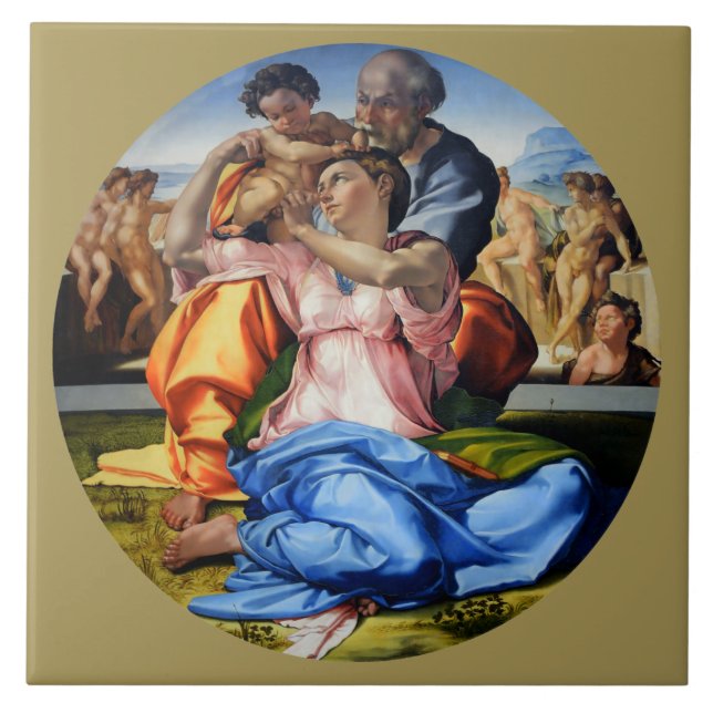 Doni Tondo, Doni Madona, Michelangelo Ceramic Tile (Front)
