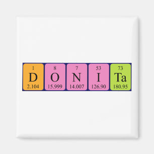 Donita periodic table name magnet