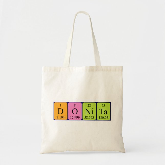 Donita periodic table name tote bag (Front)