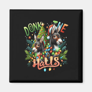 Donk The Halls Christmas Donkeys Tangled In Christ Magnet