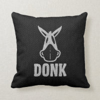 DONK - White on Black - Pillow