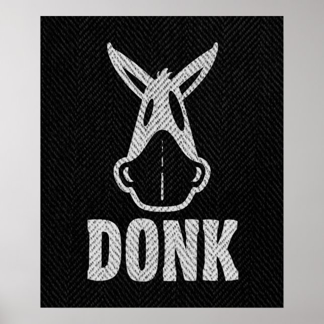 DONK - White on Black - Poster (Front)