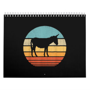 Donkey  60s 70s  Gifts Farmer Men Women Farm Calendar