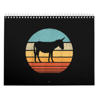 Donkey  60s 70s  Gifts Farmer Men Women Farm Calendar