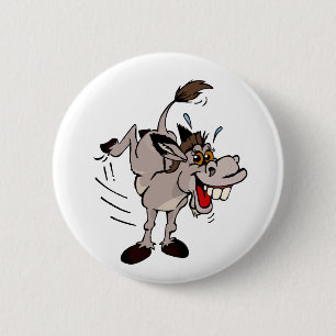 Donkey 6 Cm Round Badge