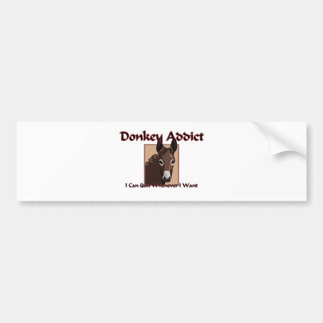 Donkey Addict Bumper Sticker (Front)