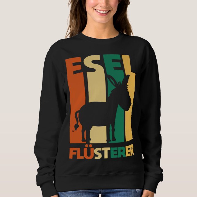 Donkey Agricultural Livestock Zoo Animal Donkey Re Sweatshirt (Front)