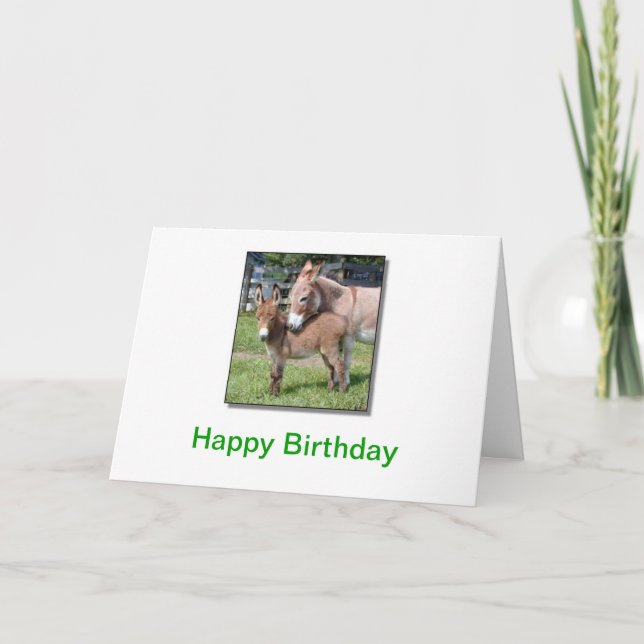 Donkey and Baby Card (Front)