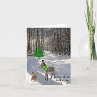 Donkey and Bunny Christmas Card