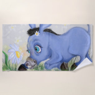 Donkey and Daisy Funny Beach Towel