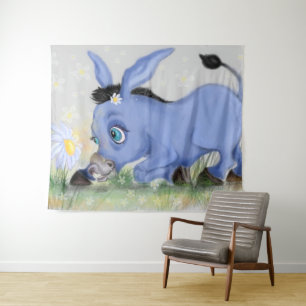 Donkey and Daisy Tapestry