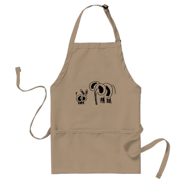 donkey and elephant friends standard apron (Front)