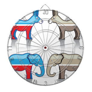 Donkey and Elephant Political Parties Dartboard