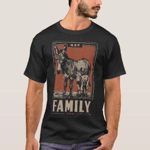 Donkey and Foal Vintage – Humble Farm Animals T-Shirt